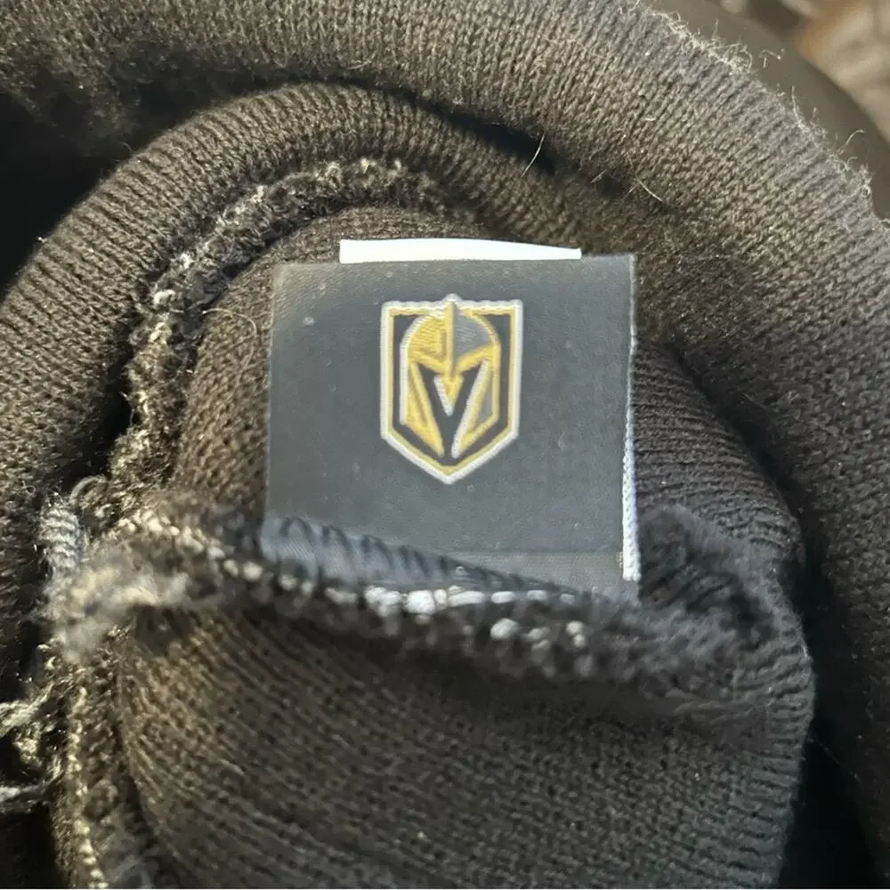 Vegas Golden Knights VGK NHL Adidas Knit‎ Pom Beanie Hat Gray Black